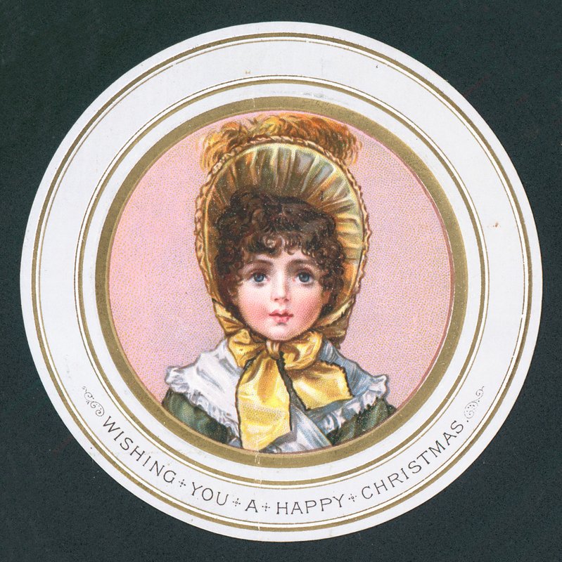 Girl Wearing Bonnet by English School