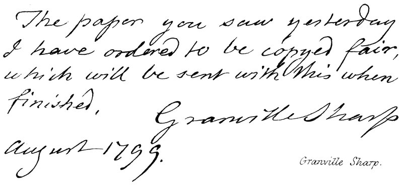 Granville Sharp by English School