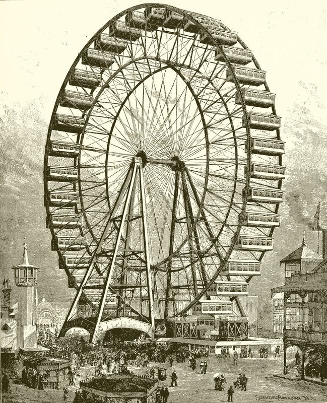 Great Ferris Wheel at Chicago by English School