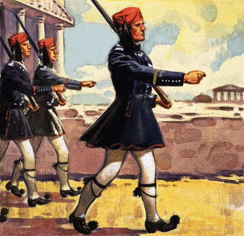 Greek Guards by English School