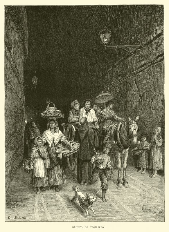 Grotto of Posilippo by English School