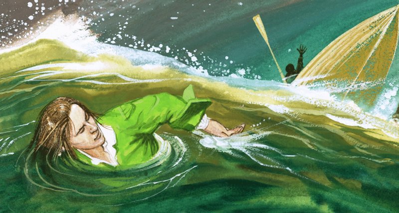 Gulliver shipwrecked by English School