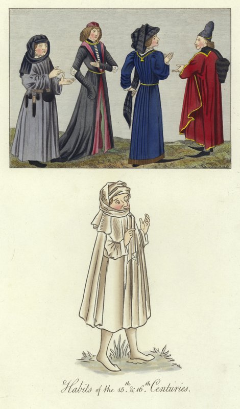 Habits of the 15th and 16th Centuries by English School