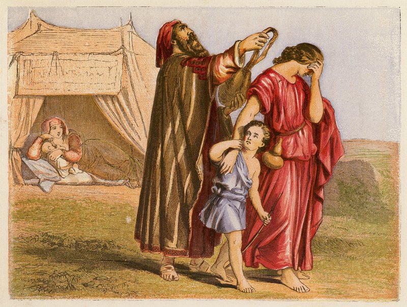 Hagar and Ishmael by English School