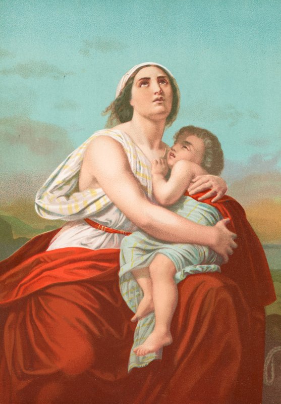 Hagar and Ishmael by English School