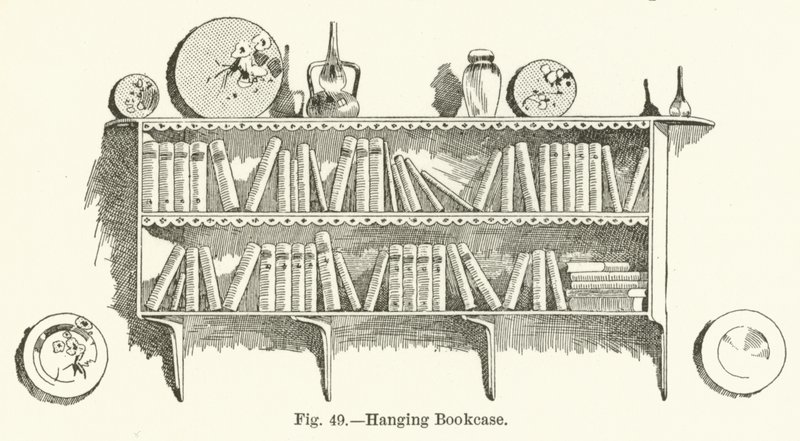 Hanging Bookcase by English School