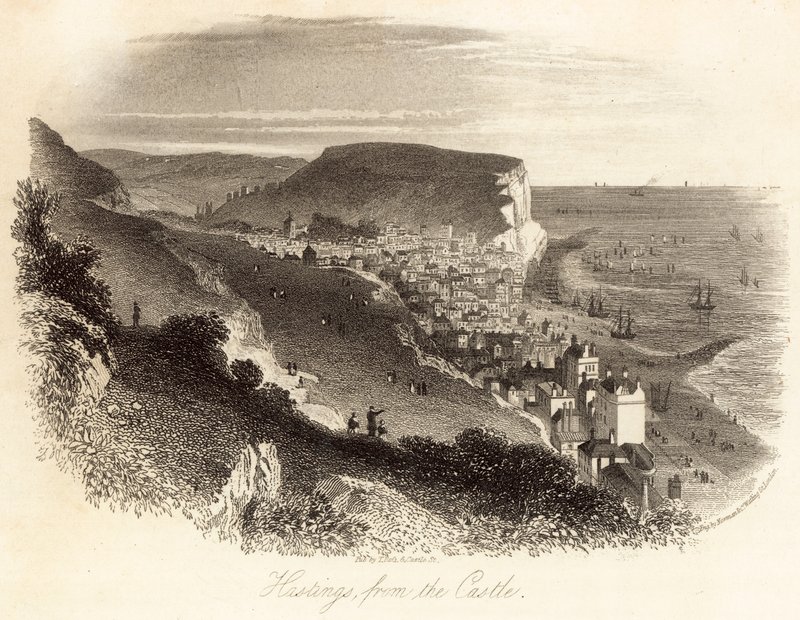 Hastings from the Castle by English School