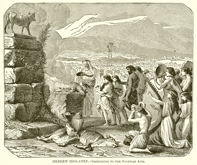Hebrew Idolatry: Sacrificing to the Egyptian Apis by English School
