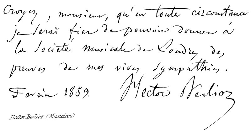 Hector Berlioz, Musician by English School