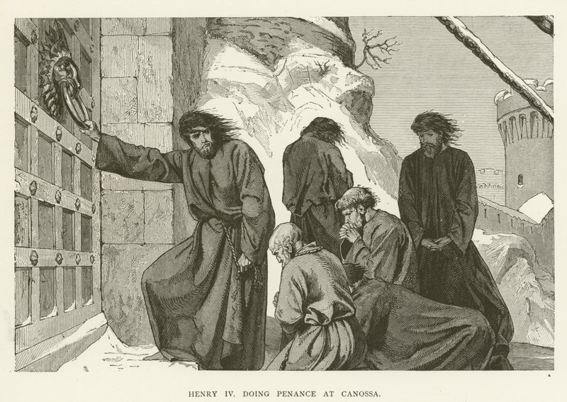 Henry IV Doing Penance at Canossa by English School