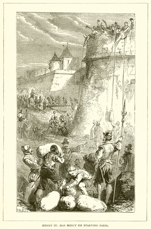 Henry IV has Mercy on Starving Paris by English School