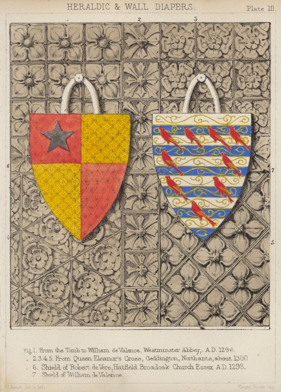 Heraldic and Wall Diapers by English School