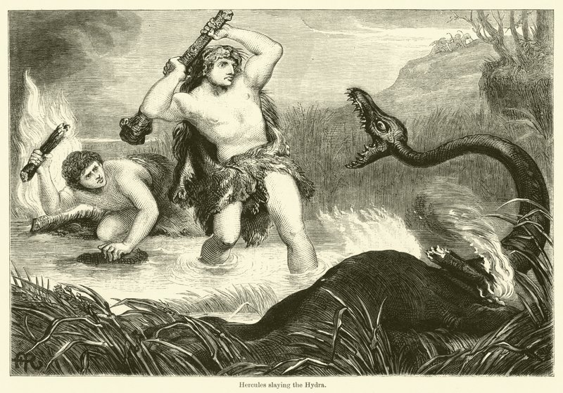 Hercules Slaying the Hydra by English School