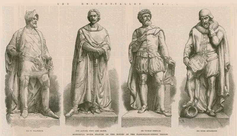 Historical Stone Statues by English School