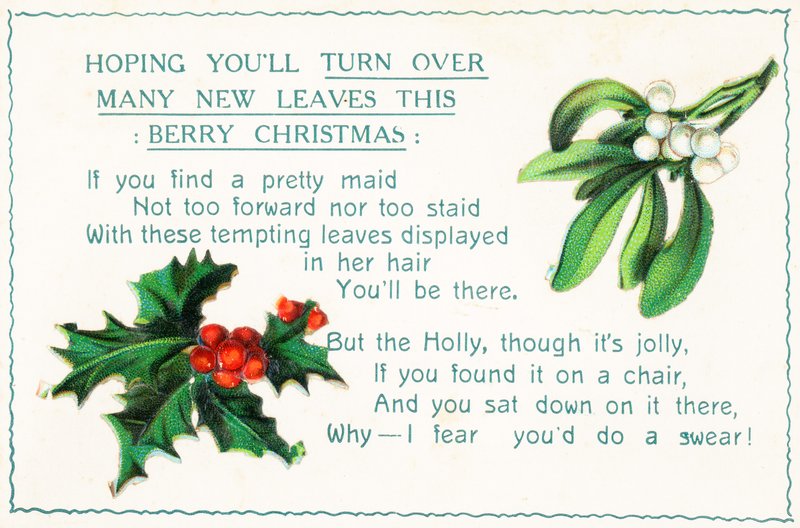 Holly and Mistletoe by English School