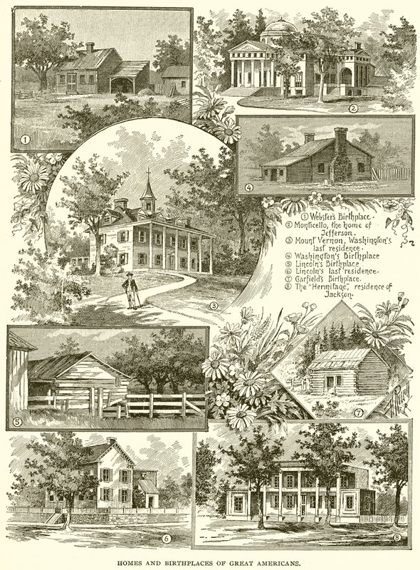 Homes and Birthplaces of Great Americans by English School