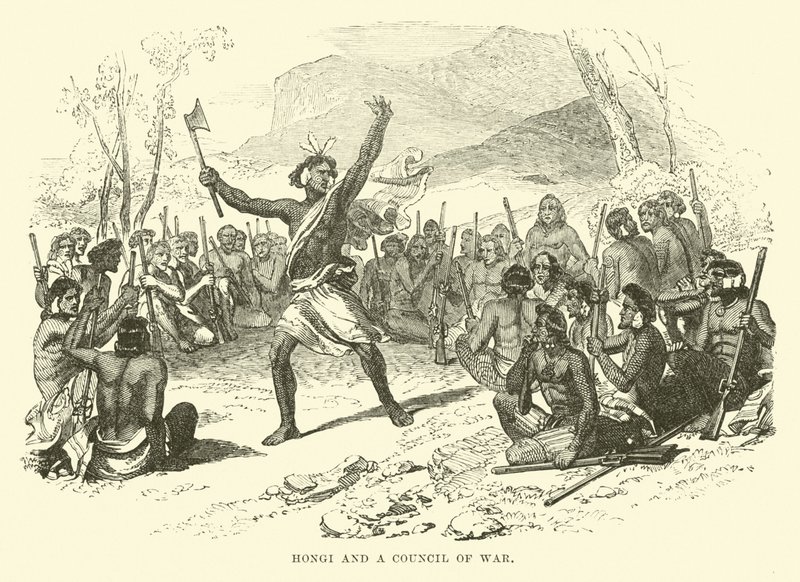 Hongi and a Council of War by English School