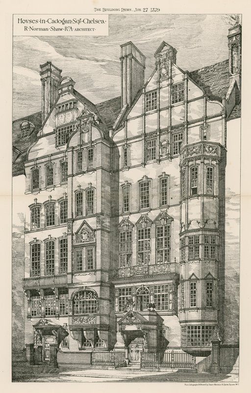 Houses in Cadogan Square, Chelsea by English School