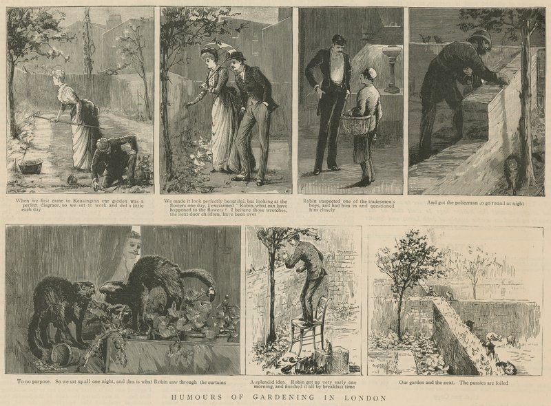 Humours of Gardening in London by English School