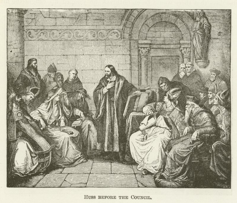 Huss before the Council by English School