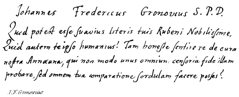 I F Gronovius by English School