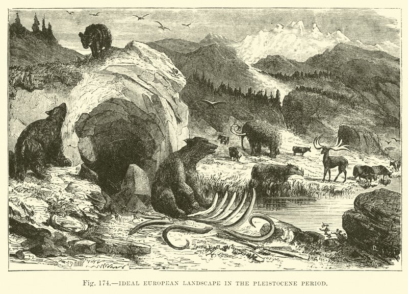 Ideal European Landscape in the Pleistocene Period by English School