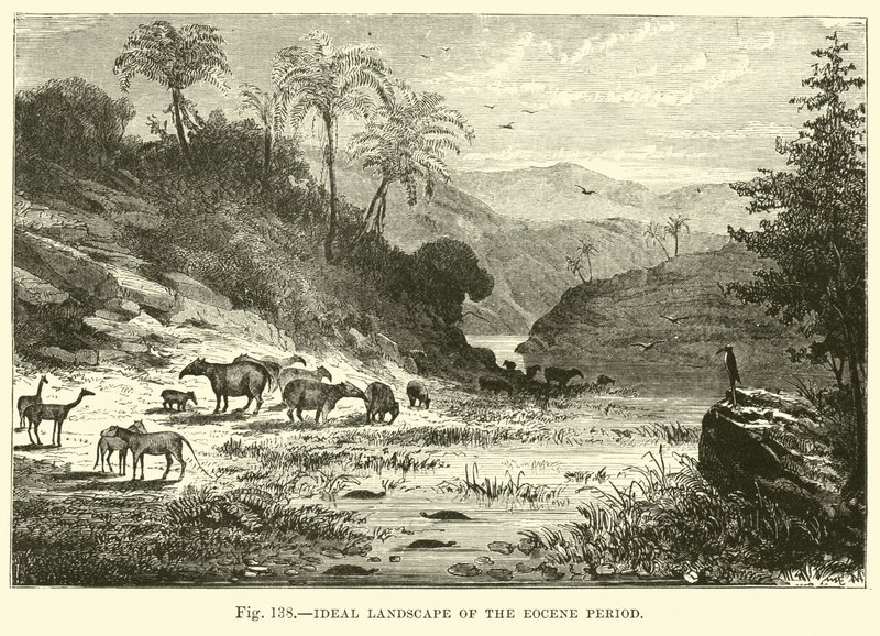 Ideal Landscape of the Eocene Period by English School
