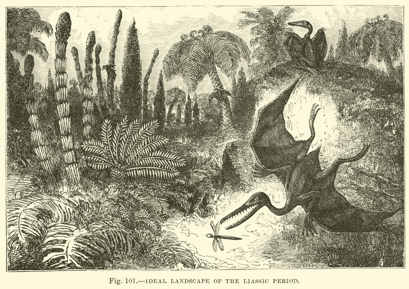 Ideal Landscape of the Liassic Period by English School