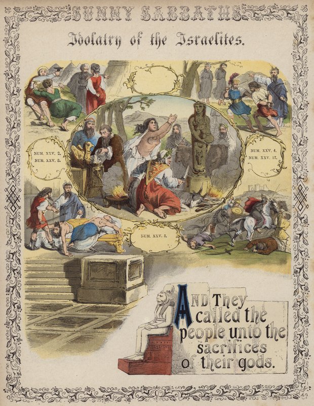 Idolatry of the Israelites by English School