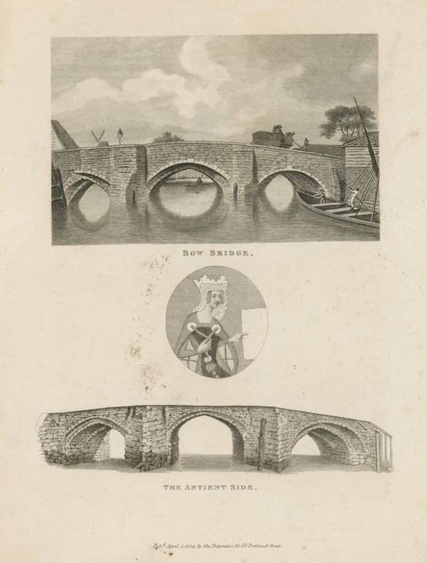 Illustrations Depicting the Bow Bridge by English School