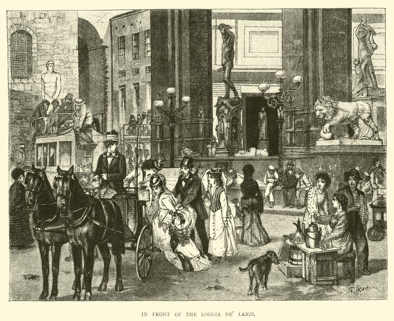 In front of the Loggia de Lanzi by English School