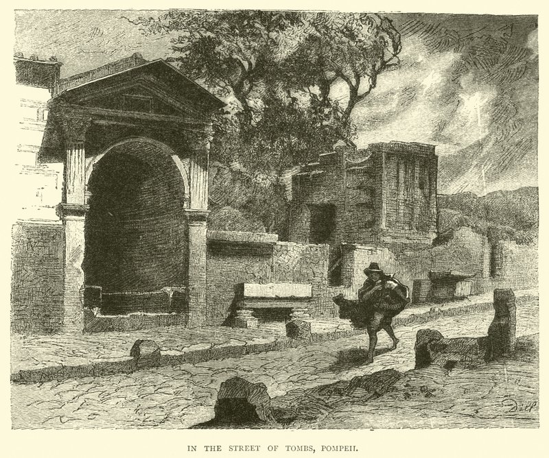 In the Street of Tombs, Pompeii by English School