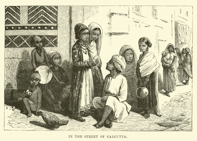 In the Street of Calcutta by English School