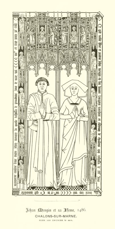 Incised Slab (engraving) by English School