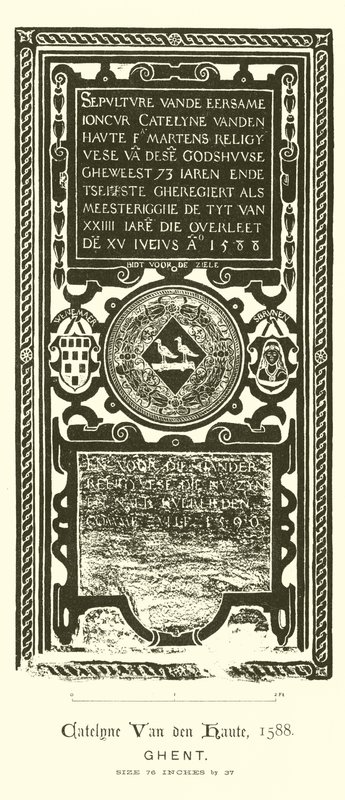 Incised slab by English School
