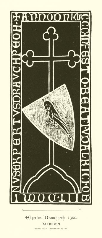 Incised slab by English School
