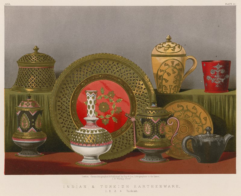 Indian and Turkish Earthenware by English School