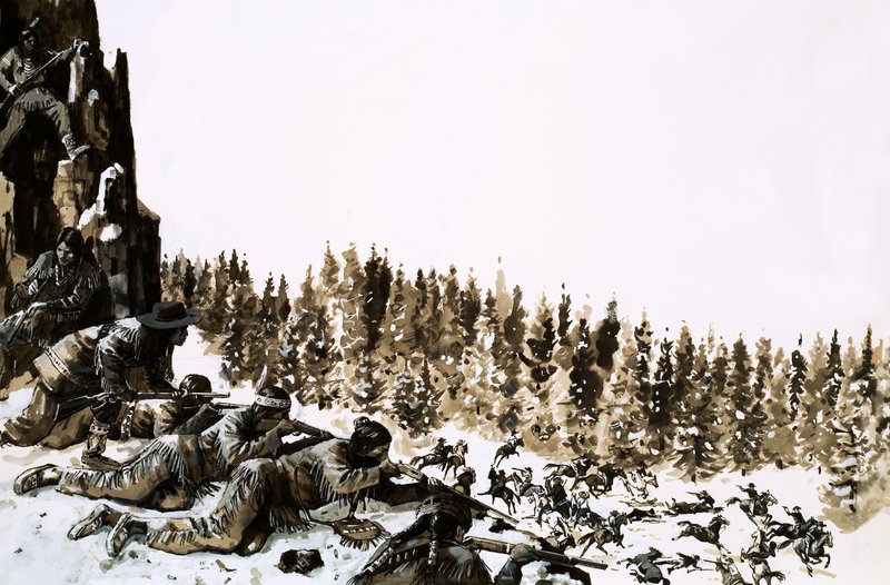 Indian snipers during the Bluff War by English School