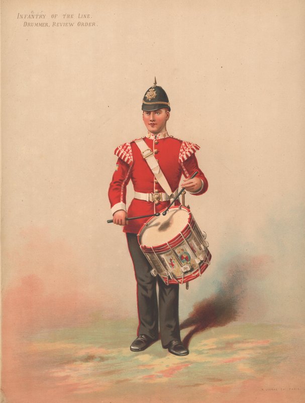 Infantry of the Line, Drummer, Review Order by English School