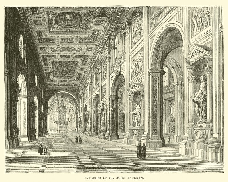Interior of St. John Lateran by English School