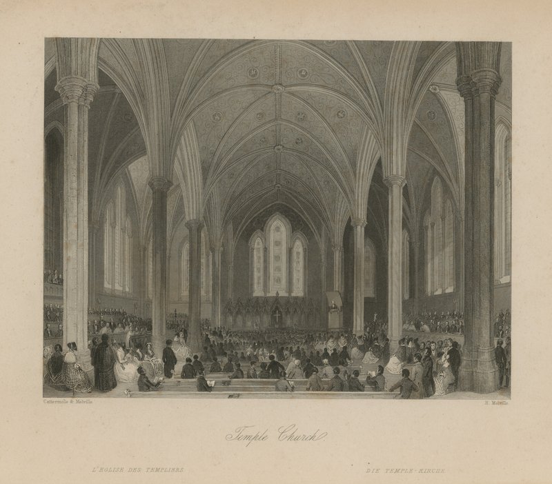 Interior of Temple Church by English School