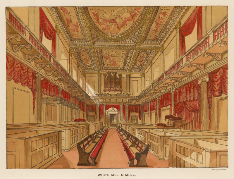 Interior of Whitehall Chapel by English School