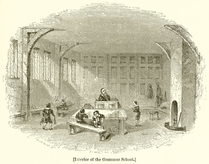Interior of the Grammar School by English School