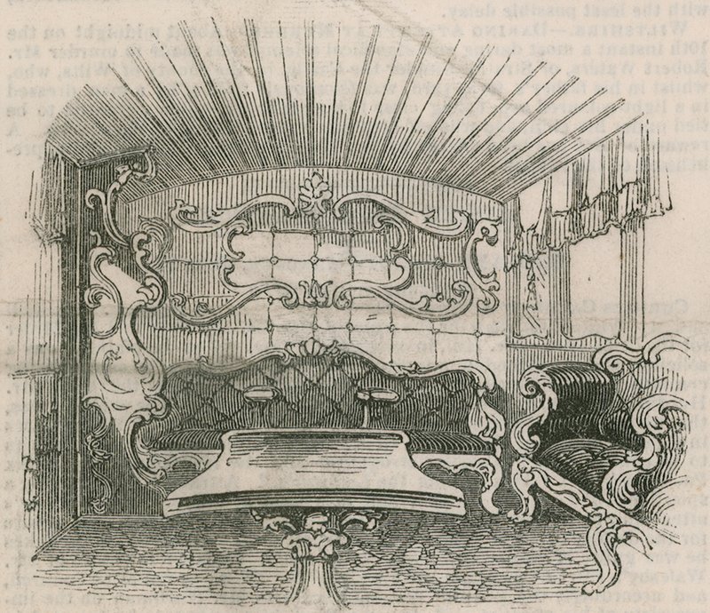 Interior of the Royal Railway Carriage by English School