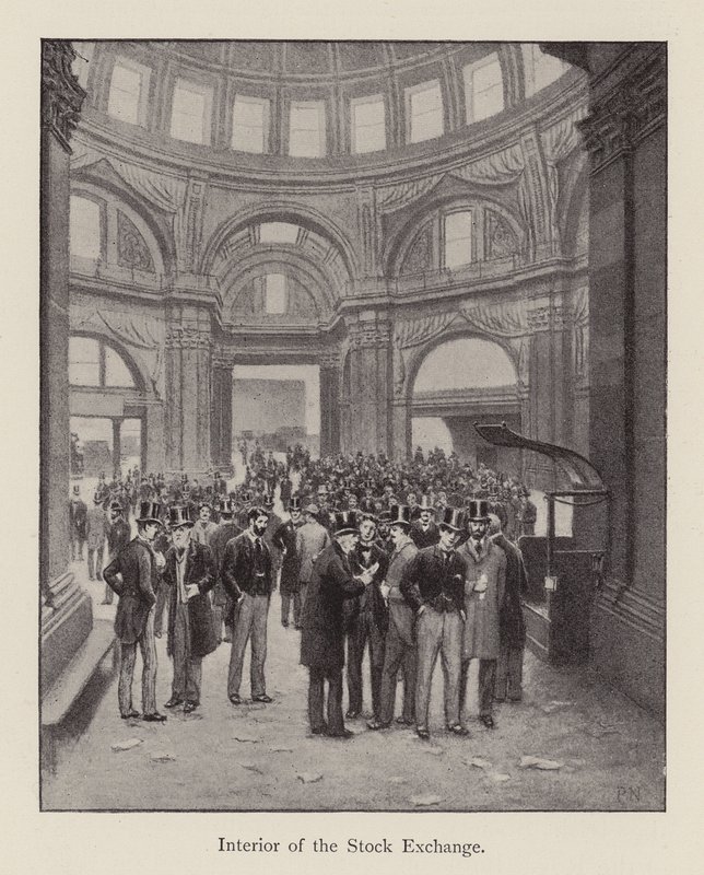 Interior of the Stock Exchange by English School