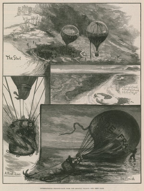 International Balloon Race from the Crystal Palace by English School