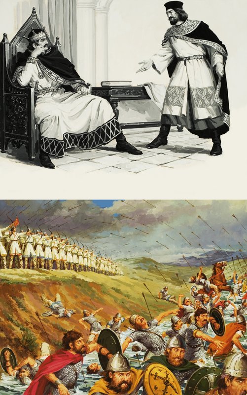 Invade England; Massacre of Varaville by English School