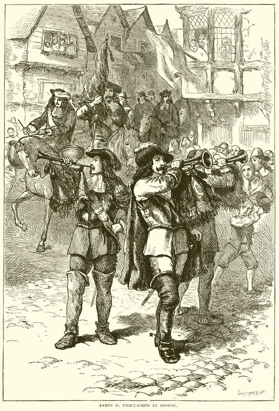 James II Proclaimed at Boston by English School