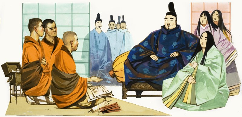 Japanese monks by English School