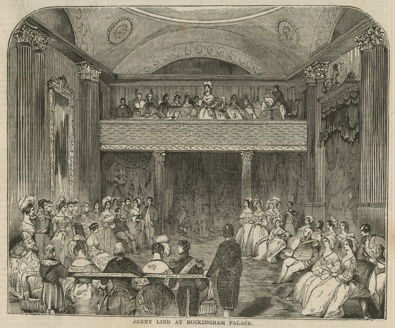 Jenny Lind at Buckingham Palace by English School